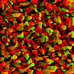 Smoky bright on colored spots and splashes of red colors.