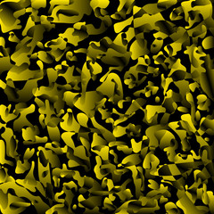 Explosive bright on color from spots and splashes of yellow paints.