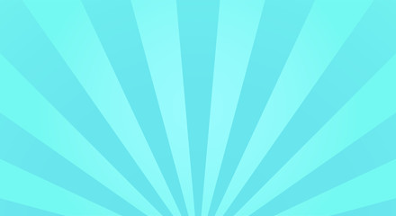 Sunburst light background with sun turquoise ray.
