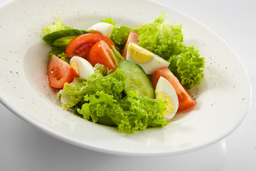 Appetizing salad isolated on white background