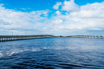 Fototapeta premium The Peace river at Punta Gorda and Port Charlotte
