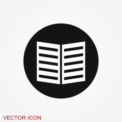 Newspaper icon vector. Symbol of news. Flat design.