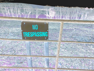 Obraz premium no trespassing abstract design