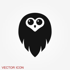 Owl icon. Vector images of owl on background.