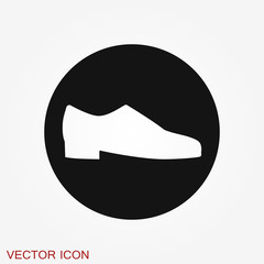 Oxfords icon. Oxford shoes flat vector symbol, sign, illustration.