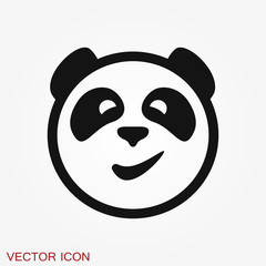 Panda icon. Vector image of a panda on background