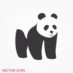 Panda icon. Vector image of a panda on background © ironsv