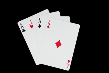Aces , playing cards