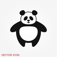 Panda icon. Vector image of a panda on background