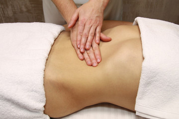 Fototapeta na wymiar abdominal massage