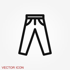 Pants icon. solid fill vector icons set as flat icons
