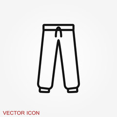 Pants icon. solid fill vector icons set as flat icons