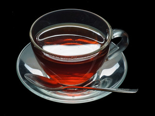 cup on black background