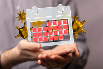 virus economic impact concept image.