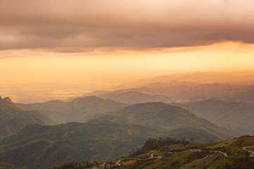 Amazing perfact landscap nature mountain and suset