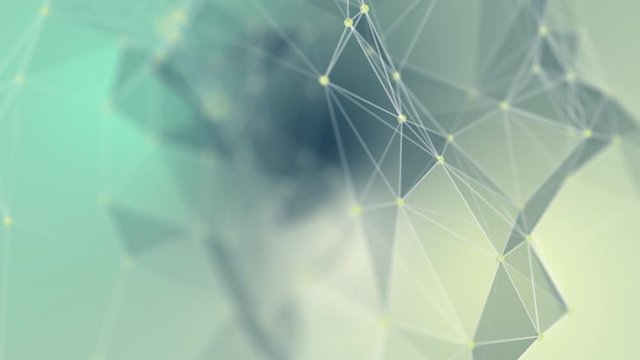 Looping green technology background soft depth of field