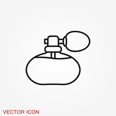 Perfume icon. Vector isolated silhouette, Cosmetics Perfume Bottles