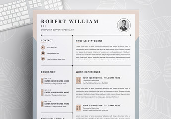 Tan and Gray Resume and Cover Letter Layout Set