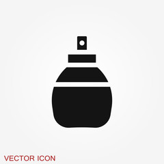 Perfume icon. Vector isolated silhouette, Cosmetics Perfume Bottles