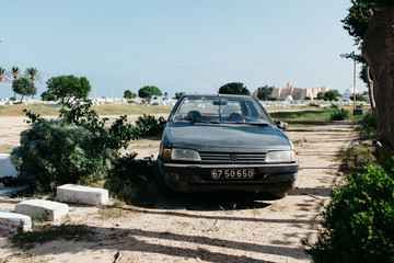 Old Peugeot car in Tunisia