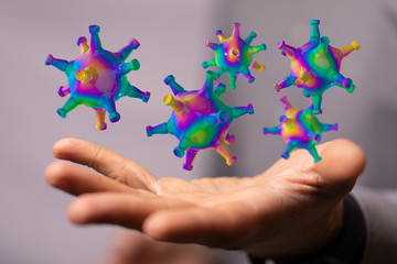 contagious coronavirus pandemic, dangerous virus outbreak 3d.