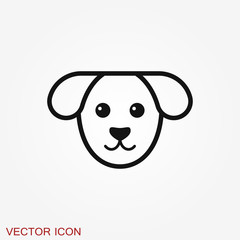 Puppy icon. Dog symbol. Vector element for your design