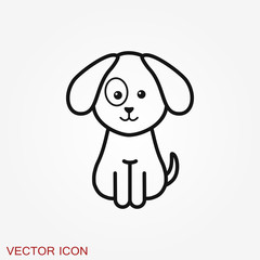 Puppy icon. Dog symbol. Vector element for your design