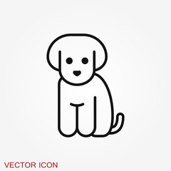 Puppy icon. Dog symbol. Vector element for your design