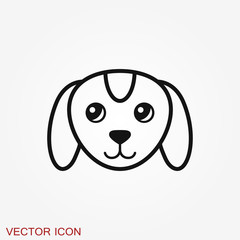 Puppy icon. Dog symbol. Vector element for your design