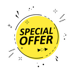 Special offer, sale tags, banner design template, application icon, vector illustration.