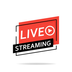 Live broadcasting. The red symbol of live broadcasting and live broadcasting, broadcasting, online broadcasting. Vector illustration.