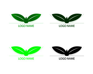 Leaf logo symbol icon illustration