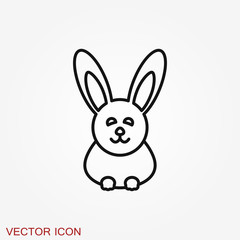 Rabbit icon vector, design on background, Rabbit Logo for your design. Animal.