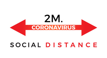Coronavirus COVID-19 virus social distance concept. Safety disease advice