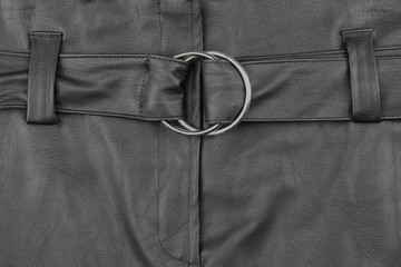 leather belt with buckle