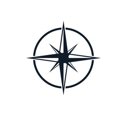 Compass icon vector logo design template
