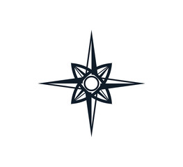 Compass icon vector logo design template