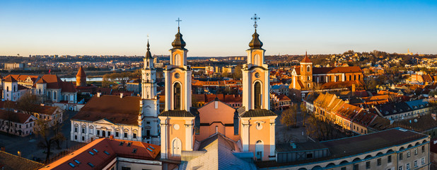 Kaunas town hall rooftop view