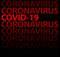 Tag words coronavirus and covid - 19 over internet panic in the world.