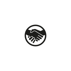 Handshake icon vector 