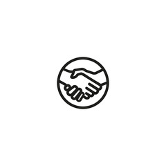 Handshake icon vector 