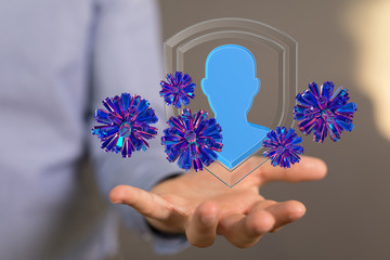 epidemic coronavirus 2019-nCoV 3d (2019-nCoV). .