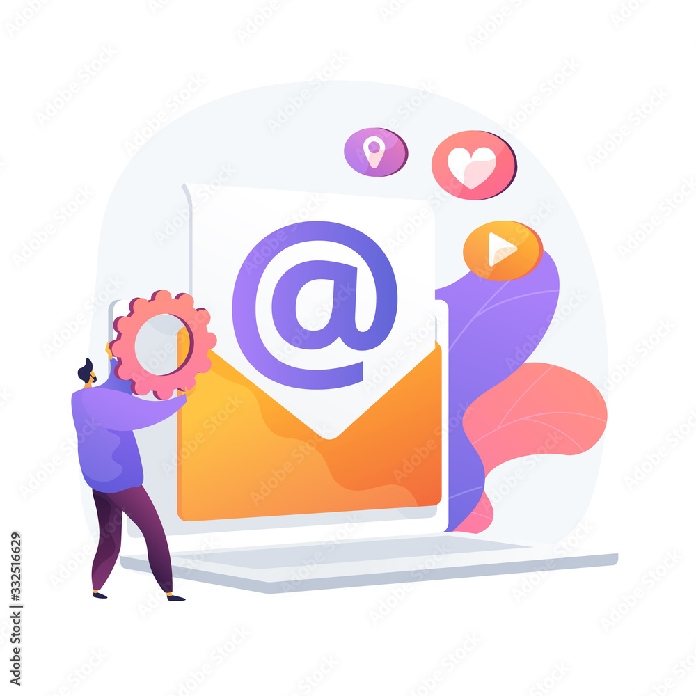 Poster electronic mail. receiving and sending e mails. exchanging messages by electronic device. internet c