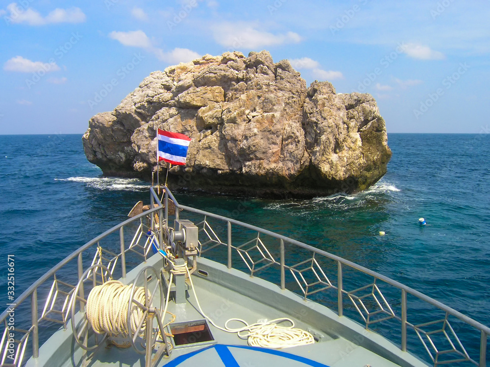 Wall mural sail rock is one of the most popular dive sites near koh samui in thailand