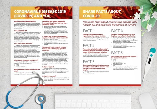COVID-19 Factsheet Brochure Layout
