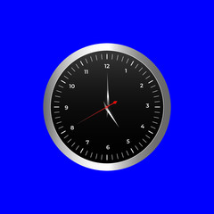 clock on black background