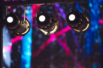 Stage lights at the concert