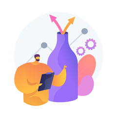 Successful testing. Man with clipboard showing thumb up. Quality assurance, business strategy approval, bottleneck analysis. Analyst cartoon character. Vector isolated concept metaphor illustration