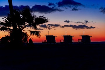 sunset un Venice Beach California