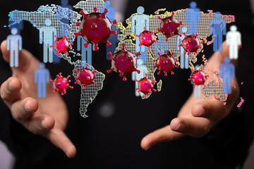 epidemic coronavirus 2019-nCoV, Novel Coronavirus Alert outbreak . Virus Covid 19-NCP. Spread of...